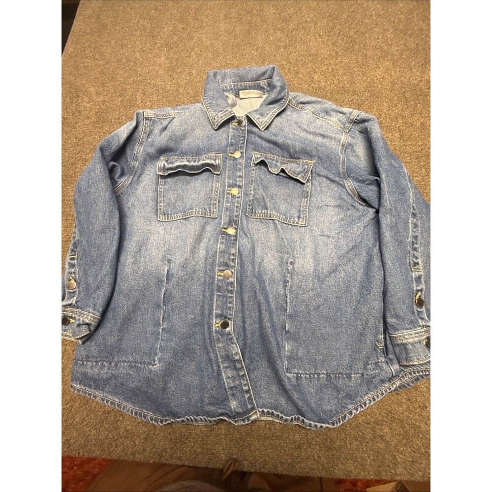 Lane Bryant Denim Button Up Shirt Womens 18